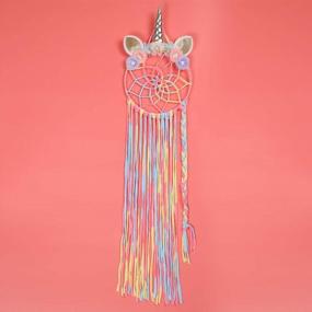 img 2 attached to Buvelife Handmade Unicorn Dream Catcher For Kids,Bedroom Wall Hanging Dream Catcher Decoration Bedroom (B-3)