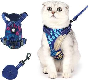 img 4 attached to 🐱 Escape Proof Cat Harness and Leash Set: Adjustable Vest with Reflective Strap for Safe Outdoor Walks