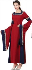 img 2 attached to Medieval Renaissance Ball Gown For Women - Kranchungel Fairy Costume Dress, Perfect For Historical Reenactments, Irish Festivals, And Medieval Parties