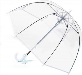 img 4 attached to Keep Your Kids Covered With MRTLLOA Clear Bubble Umbrella: Safe, Easy To Grip And Stylish