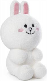 img 1 attached to Multicolor 7-Inch GUND Line Friends White Cony Seated Plush Stuffed Rabbit Animal