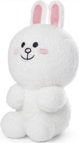 img 2 attached to Multicolor 7-Inch GUND Line Friends White Cony Seated Plush Stuffed Rabbit Animal