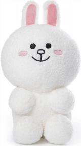 img 3 attached to Multicolor 7-Inch GUND Line Friends White Cony Seated Plush Stuffed Rabbit Animal