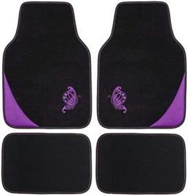 img 4 attached to Flying Banner Universal Embroidery Butterfly Interior Accessories and Floor Mats & Cargo Liners