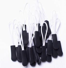img 3 attached to AXEN 30PCS White Zipper Pulls Replacement Tab Tags Cord Extension Fixer For Luggage, Backpacks, Jackets, Purses, Handbags