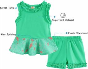 img 1 attached to 2-Piece Girls' Floral Tank Top And Shorts Summer Outfit Set By LittleSpring