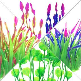 img 2 attached to Украсьте свой аквариум для рыб МакФедди искусственными пластиковыми растениями: идеальные декоративные украшения для аквариума