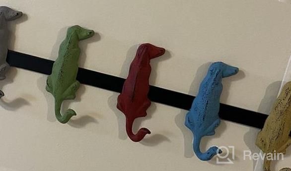 img 1 attached to Deco 79 Multi Colored Metal Solid Wall Hook - 19" X 1" X 5 review by Amy Moultrie
