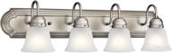 💡 kichler lighting 5338nis brushed nickel four light bathroom fixture логотип