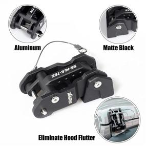 img 2 attached to 🔒 MWNYO Hood Latches: Durable Aluminum Hood Catch Replacement for Jeep Wrangler JK/JKU 2007-2017, JL/JLU 2018+ & Jeep Gladiator 2020+ - Painted Black (1 Pair)