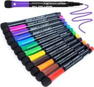 vibrant magnetic dry erase markers with fine point tip & eraser cap - ideal for office, school, and home use! available in a pack of 12 colors - low odor and lightweight! logo