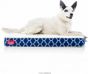 img 4 attached to Orthopedic Waterproof Pet Bed With Memory Foam & Brindle Design - 4-Inch Thickness For Joint Relief - Removable & Machine Washable Cover