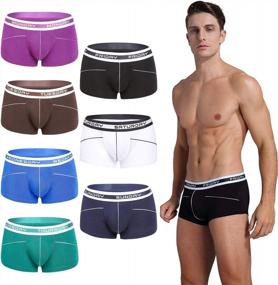 img 4 attached to Men'S 7-Pack Low Rise Bamboo Fiber Trunks Underwear - YuKaiChen Boxer Briefs