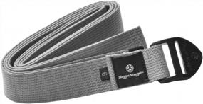 img 3 attached to Premium Hugger Mugger Yoga Strap With Cinch Buckle - Long Length For Taller Yogis, Strong Cotton Material, And Silent Buckle Technology