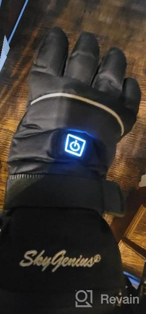 img 1 attached to Stay Warm And Connected: BRIGENIUS Heated Gloves With 3 Heating Levels And Touchscreen review by David Forleo