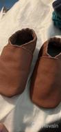 img 1 attached to Unisex Infant Moccasins With Rubber Sole For Crawling, Walking And Anti-Slip: Mejale Baby Leather Shoes For Newborns, Toddlers And Mini Kids Suitable For Crib Boots. review by Erin Johnston