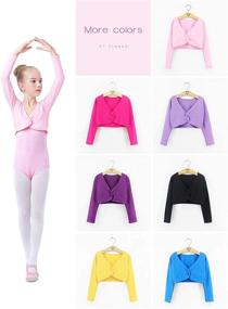 img 3 attached to Daydance Cropped Ballet Sweater Leotards Girls' Clothing ~ Active