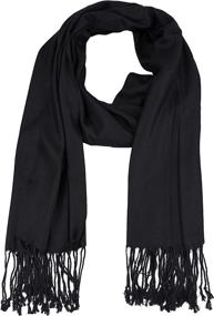 img 4 attached to Paskmlna Large Solid Pashmina Forest Women's Accessories at Scarves & Wraps