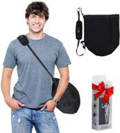 🎒 convenient foldable helmet carrying bag: securely transport your full face motorcycle helmets hands-free, theft protection - ideal for men, women, and children riders in black логотип