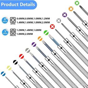 img 2 attached to Efficient 13PCS Watch Screwdriver Set with Replace Blades - Perfect for Jewelry, Electronics, and Eyeglass Repair