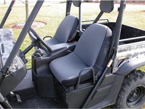 img 1 attached to 🛡️ Gray Neoprene Seat Cover for Yamaha Rhino UTV by Rugged Ridge 63210.09