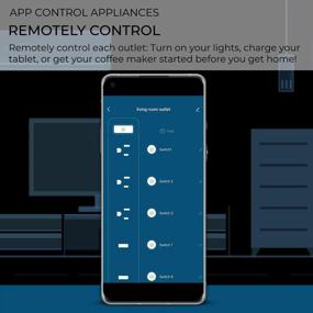 img 1 attached to 🔌 Eco4life WiFi умная многорозетка с 3 розетками и USB-портами, защитой от скачков напряжения, голосовым управлением, совместимость с Alexa, Google Home и Siri, приложение и удаленное управление для индивидуального управления портами.