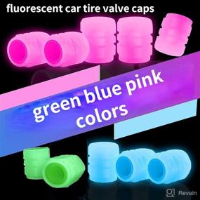 img 2 attached to 12Pcs Universal Fluorescent Car Tire Valve Caps Tires & Wheels