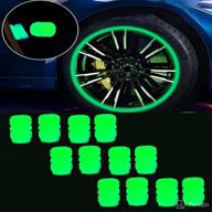 12pcs universal fluorescent car tire valve caps tires & wheels logo