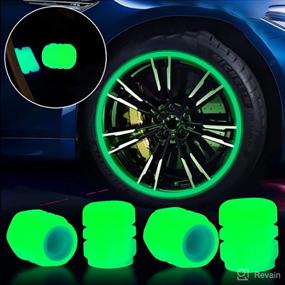 img 3 attached to 12Pcs Universal Fluorescent Car Tire Valve Caps Tires & Wheels