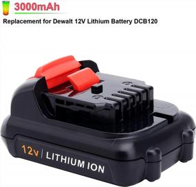 img 2 attached to ELEFLY 2 Pack 12V 3.0Ah Lithium Battery Replacement For Dewalt 12V Battery DCB120 DCB124 DCB126, Compatible With Dewalt 12V Drill Tool Battery DCB121 DCB122 DCB123 DCB127