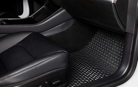 img 2 attached to 🚗 Набор аксессуаров для пола ToughPro Floor Mats (Передний ряд + 2-й ряд) для Ford Bronco Sport с ковровым полом, высокопрочные на всю погоду (сделано в США) - черный резина - Подходит для 2021 2022 2023.