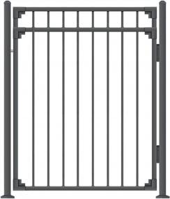 img 4 attached to 4Ft W X 5Ft H XCEL Black Steel Anti-Rust Fence Gate - Easy Installation Kit For Residential, Outdoor, Yard, Patio & Entry Way