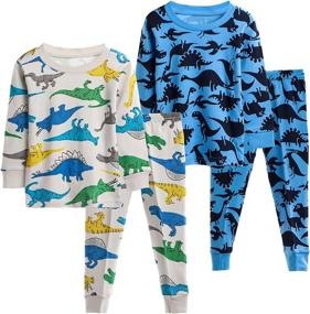 img 4 attached to 🦖 LOKTARC Dinosaur Pajamas - Premium Boys' Sleepwear Clothing Sets