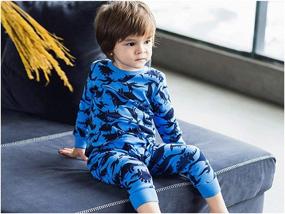 img 1 attached to 🦖 LOKTARC Dinosaur Pajamas - Premium Boys' Sleepwear Clothing Sets