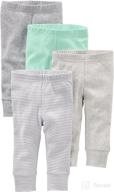 👶 carter's unisex baby pants, pack of 4 - simplified pleasures логотип