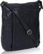 women's vintage leather crossbody bag with multiple pockets, shoulder sling purse and handbag logo