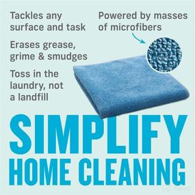 img 1 attached to 🧼 E-Cloth Premium Microfiber Cleaning Cloth, Alaskan Blue, 100 Wash Guarantee, Ideal for Kitchen, Countertops, Sinks, and Bathrooms - 1 Pack