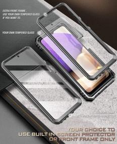img 1 attached to Чехол для Samsung Galaxy A32 5G серии Poetic Revolution — прочный двухслойный противоударный защитный чехол по всему телу с подставкой, встроенной защитной пленкой для экрана и черным цветом