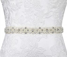 img 4 attached to Sparkle In Your Special Day With Lovful Bridal Belt & Ribbon Sash!