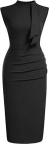 img 1 attached to Miusol Womens Collar Cocktail C Black Women's Clothing ~ Dresses