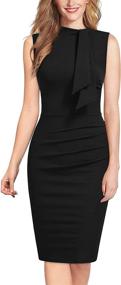 img 2 attached to Miusol Womens Collar Cocktail C Black Women's Clothing ~ Dresses