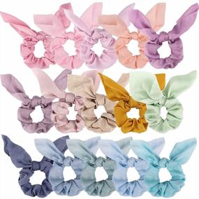 img 4 attached to Ondder Hair Scrunchies For Women 15 Pcs Hair Scrunchies For Women’S Hair Cute Girls Bow Scrunchies For Hair Ribbon Scrunchies With Bow Elastic Hair Ties Bands Ponytail Holder Hair Accessories For Women Girls Kids -Multi Color