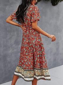 img 2 attached to Stay Refreshed With TEMOFON Bohemian Floral Print Maxi Dress - Perfect For Summer!