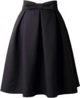 женская плиссированная винтажная юбка трапециевидной формы с высокой талией и галстуком-бабочкой логотип