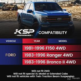 img 3 attached to 🚙 KSP 2" Leveling Lift Kits for Ford: Enhance Performance of F150, Ranger, and Bronco II (4WD) with Front Strut Spring Spacers and Stud Extenders (1981-1996 Models)