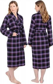 img 3 attached to Women'S Flannel Long Bathrobe PajamaGram Robe