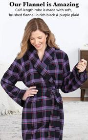 img 2 attached to Women'S Flannel Long Bathrobe PajamaGram Robe