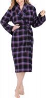 women's flannel long bathrobe pajamagram robe logo