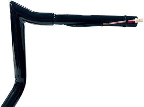 img 1 attached to 🏍️ Dominator Industries 1.25" PRE-WIRED 10" Meathook Monkey Bar Ape Hanger Handlebar for 2014-2021 Harley-Davidson Bagger Touring Electra & Street Glide (Black) - Includes Heated Grip Option