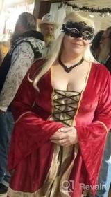 img 5 attached to Frawirshau Velvet Queen Dresses 👗 - Women's Renaissance Costume Medieval Dress